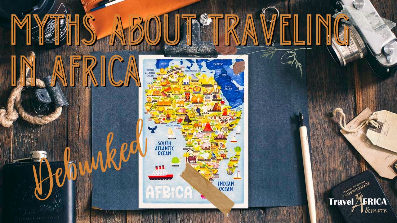 Map of Africa showcasing its diversity to debunk Myths About Traveling in Africa