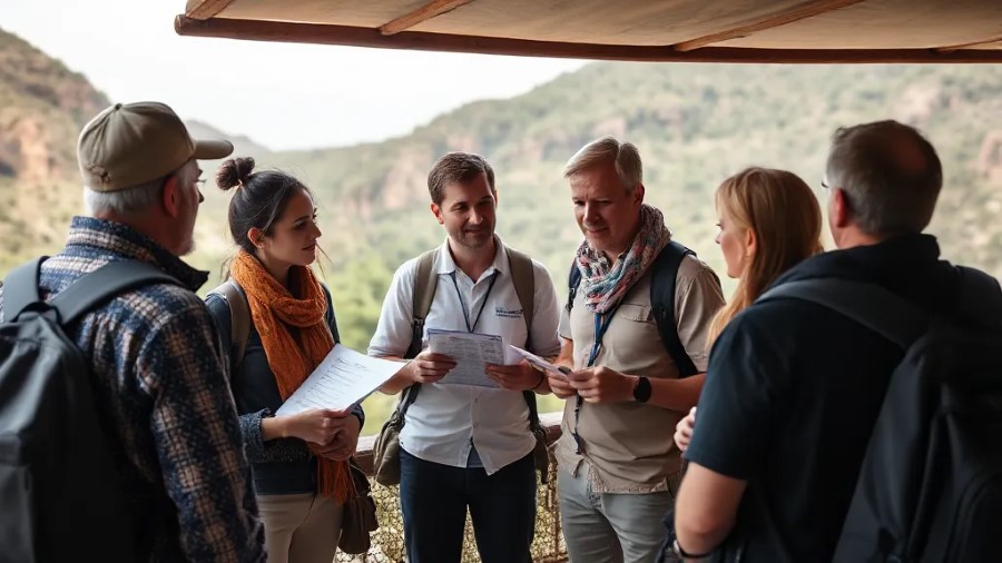 African safari itinerary planner helping guests plan a multi-country safari in Africa