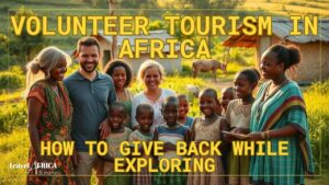 Volunteers engaging in community development as part of Volunteer Tourism in Africa
