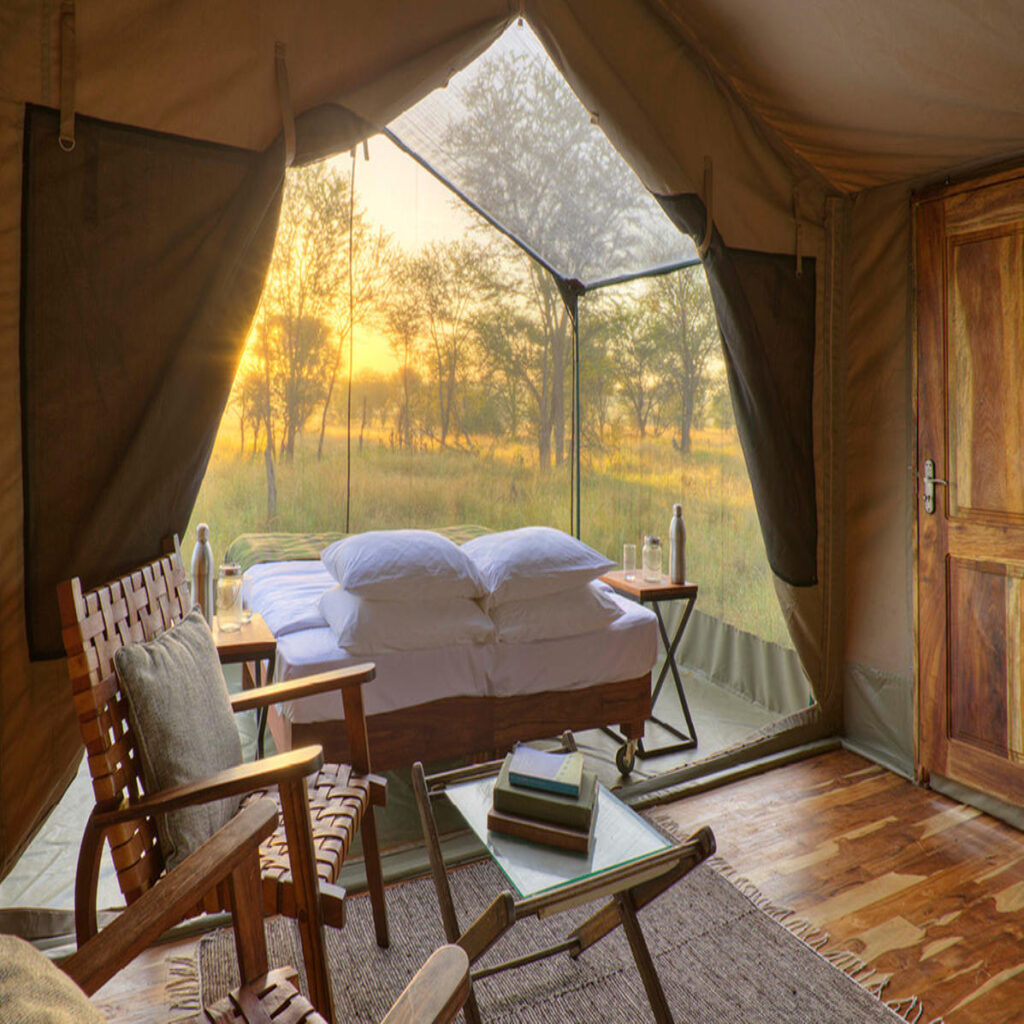 olakira camp tent view from the lounge area | Travel Africa & More