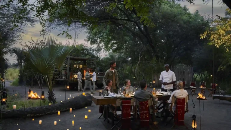 fireside dining under the African sky
