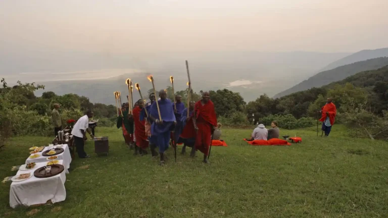 Ngorongoro Crater Lodge night dinner